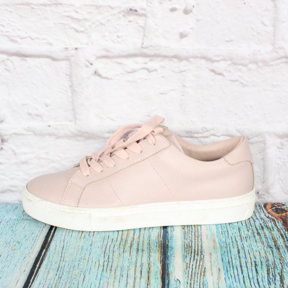 Greats Shoes - Greats Brookyln Women's Pink Leather Lace Up Low Top Sneakers Size US 9